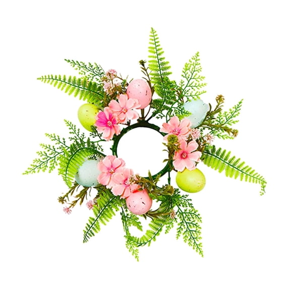 Under 25 Dollars! YZEGDCH Easter Door Wreaths, Artificial Summer Wreath, Home Wall Farmhouse Springtime Easter Holiday Party Decor