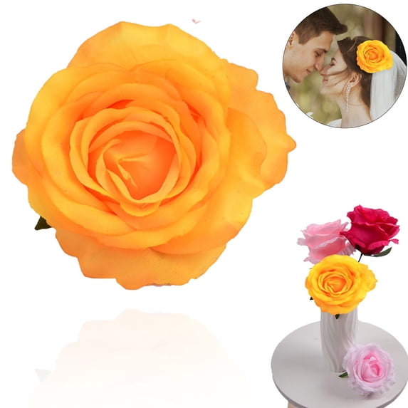 Under $3 Artificial Rose Head Curly Anna Rose Head For Diy Wreath Craft Base,Cloth (G) (1Pc)