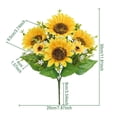 thumbnail image 1 of Under $3 Artificial Sunflower Stem Sunflower Faux Spray Plastic For Living Room Vase Filler Wedding Arch Arrangement (D) (1Pc), 1 of 3