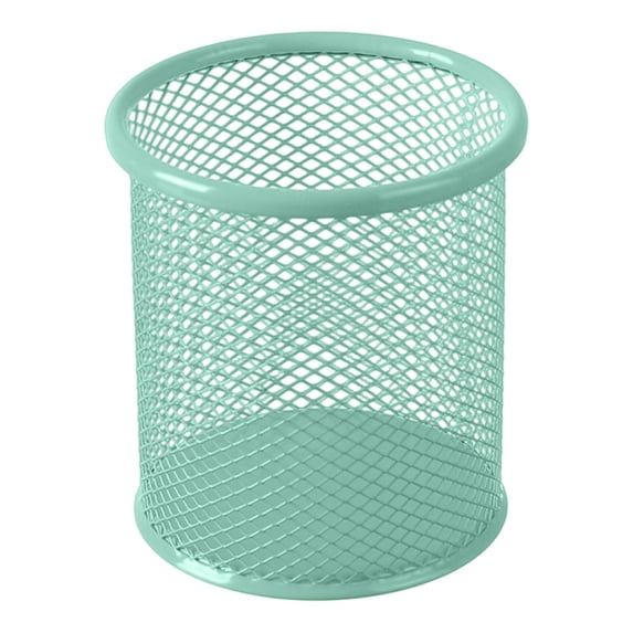 Under $5 1 Pack Metal Pen Holder Wire Mesh Pen Cup Pencil Holder Pencil Cup for Desk Office Pen Organizer, Mint Green