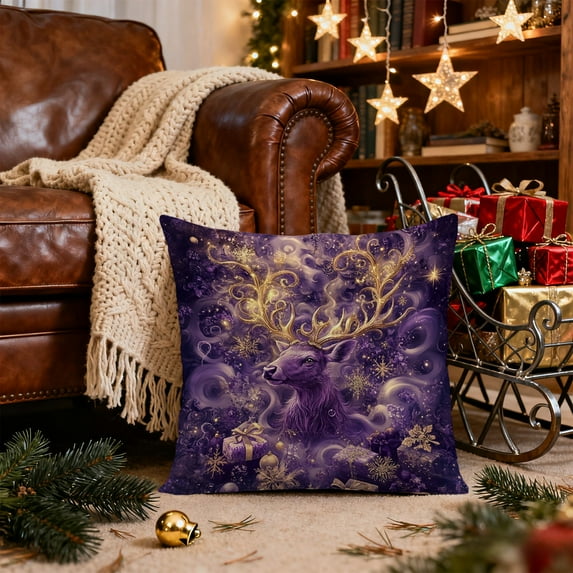 Under $5 Christmas Decorative Pillow Covers 18x18" Christmas Pillow Cover Sofa Decoration Pillow Cushion Cover Xmas Decorations