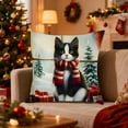 thumbnail image 1 of Under $5 Christmas Throw Pillow Covers 18x18" Linen Pillow Case for Sofa Couch Xmas Decorations Linen Cats Pillow Case Printed Home Living Room Sofa, 1 of 7