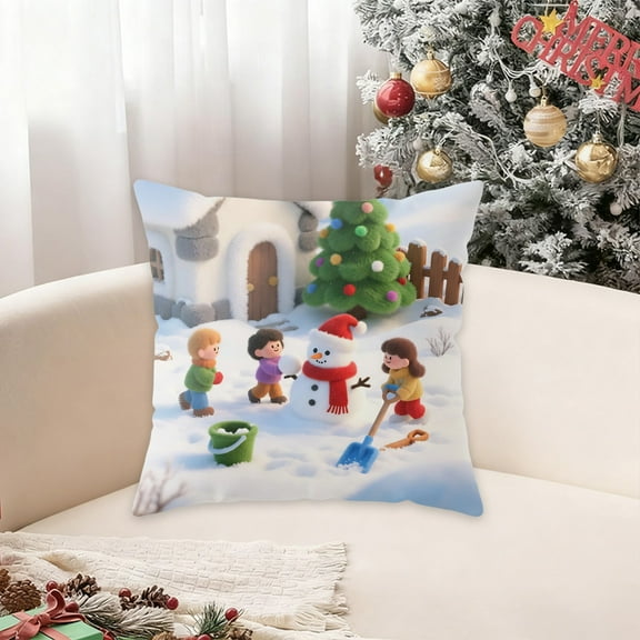 Under $5 Christmas Throw Pillow Covers 18x18" Pillowcase Cover Christmas Cushion Cover Christmas Decor