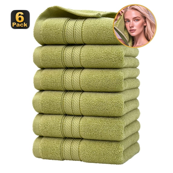 Cleaning Supplies Qwtwty 6 Pack Towels Set Cotton Soft And Highly Absorbent 400GSM Towels for Bathroom Gym Shower Hotel And Spa
