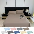 thumbnail image 1 of Under $5 Clearance! InsCrazy Bed Sheet, 100% Cotton Household Solid Color, Soft and breathable Bed Sheet Piece 86 x 91", 1 of 9