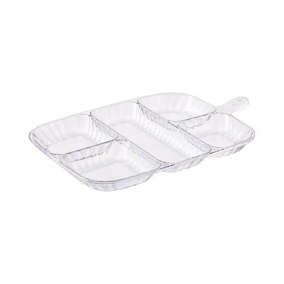Under $5 Clearance! Plates for Snack, Candy and Fruit, InsCrazy Vegetable Preparation Tray Wall Mounted Hot Pot Soy Dipping Side Dishes Storage Tray