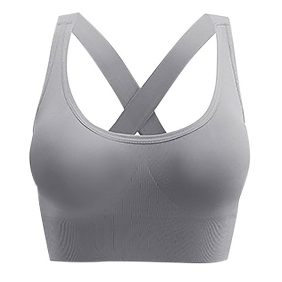 Rciityk High Support Sports Bras for Women Solid No-Wire Padded Seamless Workout Bras Racerback Bras Yoga Gym Bras