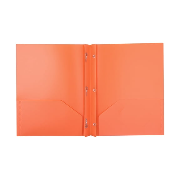 Under $5! Colorful PP Lever Arch File Folder, 2-Pocket Plastic Folder with Fasteners, Folder with Brads, Plastic Folder with Brads