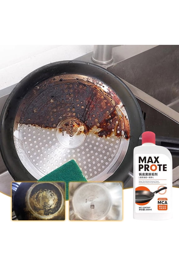 Under$5! Danhjin Stainless Steel & Copper Cleaner Burnt Food, Black Scale & Tarnish Remover Gel/Powder for Pots, Pans, Cookware Bottoms Safe on Iron & Ceramic, 260ml