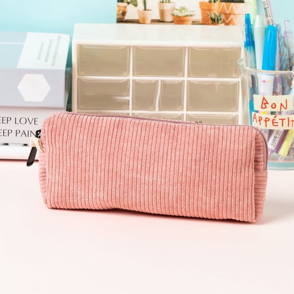 Under 5 Dollars! YZEGDCH Large Pencil Case, Large Storage Organizer Box for Stationery Supply with Triangular Design for Adults