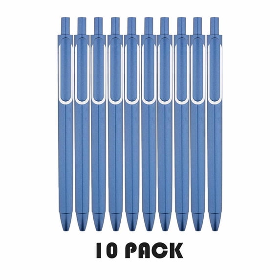 Under $5 FEOLGEHLY 10Pcs Retractable Gel Pen, Smooth Writing Ballpoint Pens, Practical Journaling Stationery Pen for Office & Daily Writing