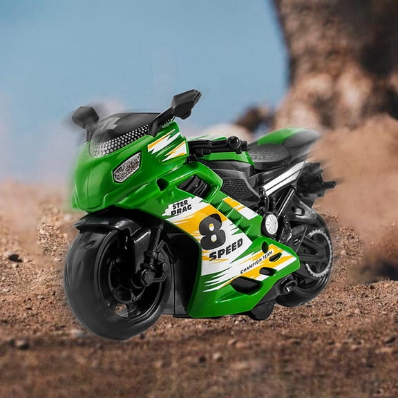Under $5 Fjnjuu Toy Motorcycle, Pull Back Mororcycle Model, Realistic Designs with Movable Parts and Openable Fuels Tank for Aged 1-5
