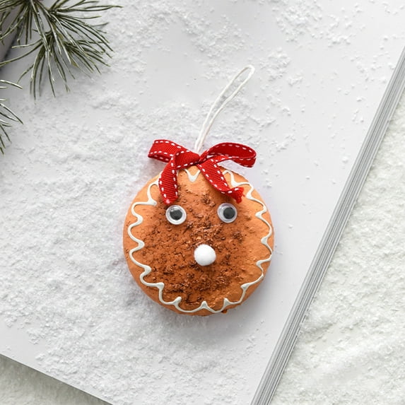 Under $5 InsCrazy Christmas Gingersnap Shaped Hanging Ornaments, Christmas Cute Pendant Indoor Hanging Decor for Christmas Tree Decorations