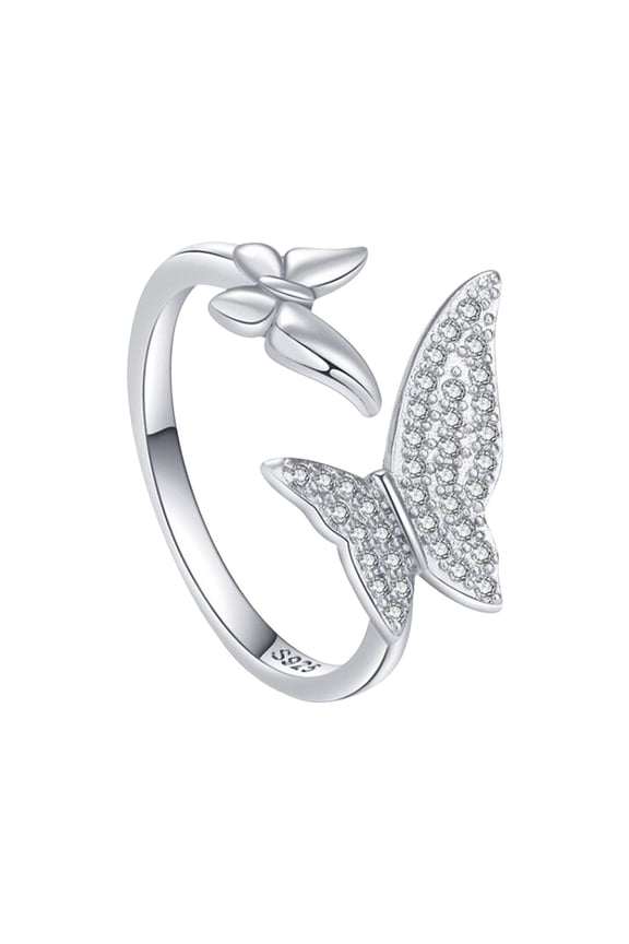 Under 5$ Open Rings for Women Fashion Cool And Mysterious Cubic-Zirconia Outer Band Spins Wonderful Gift Jewelry on Clearance