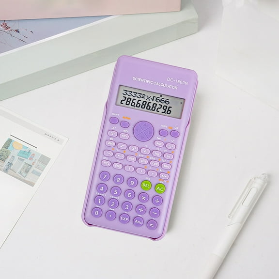 Under $5 Portable Scientific Calculators Functional Standard Basic Calculator 2-Line Mini Calculator for Office Student Study Supplies(Purple)