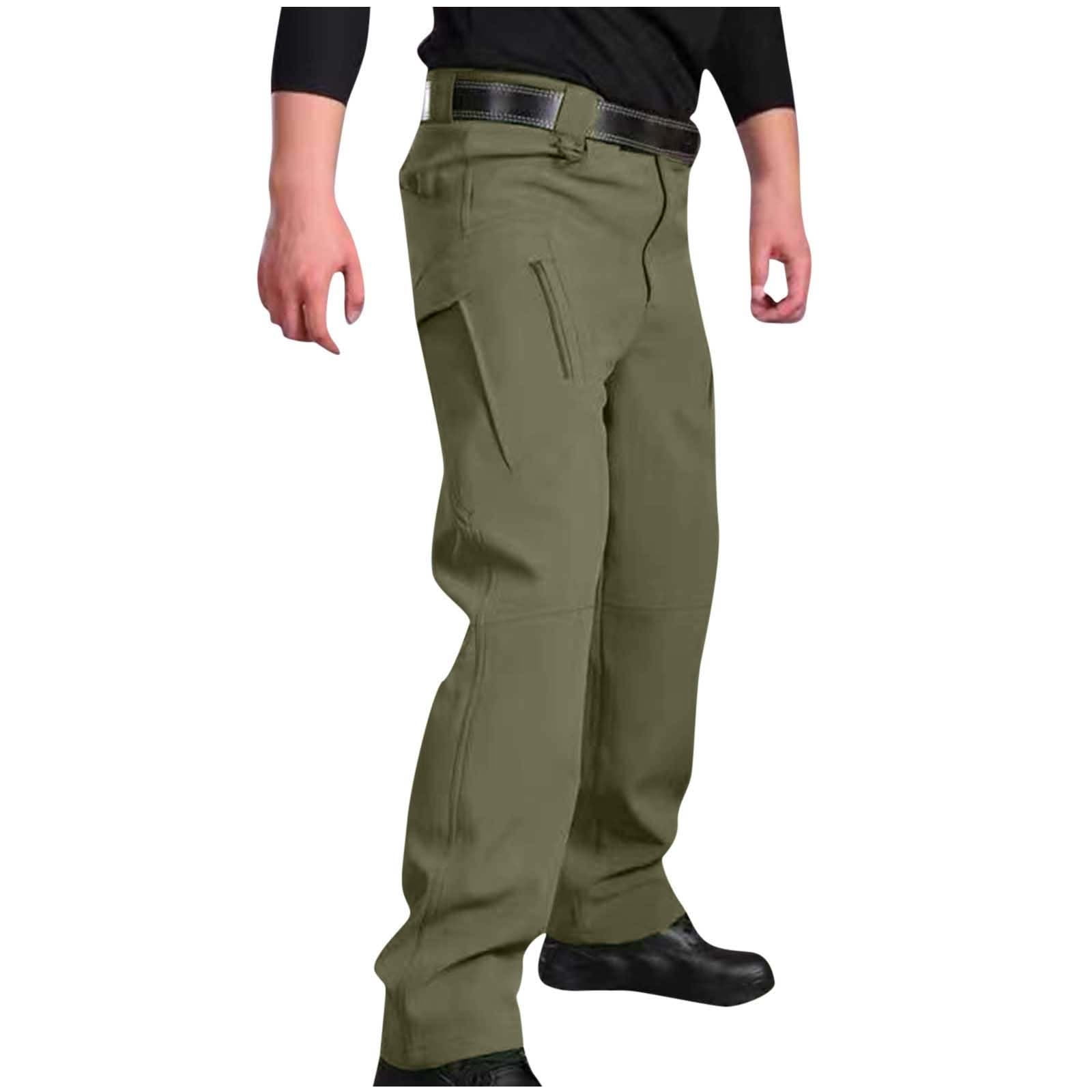 Rciityk Men's Pants - Cargo Pants for Men - Plus Size Fashion Solid ...