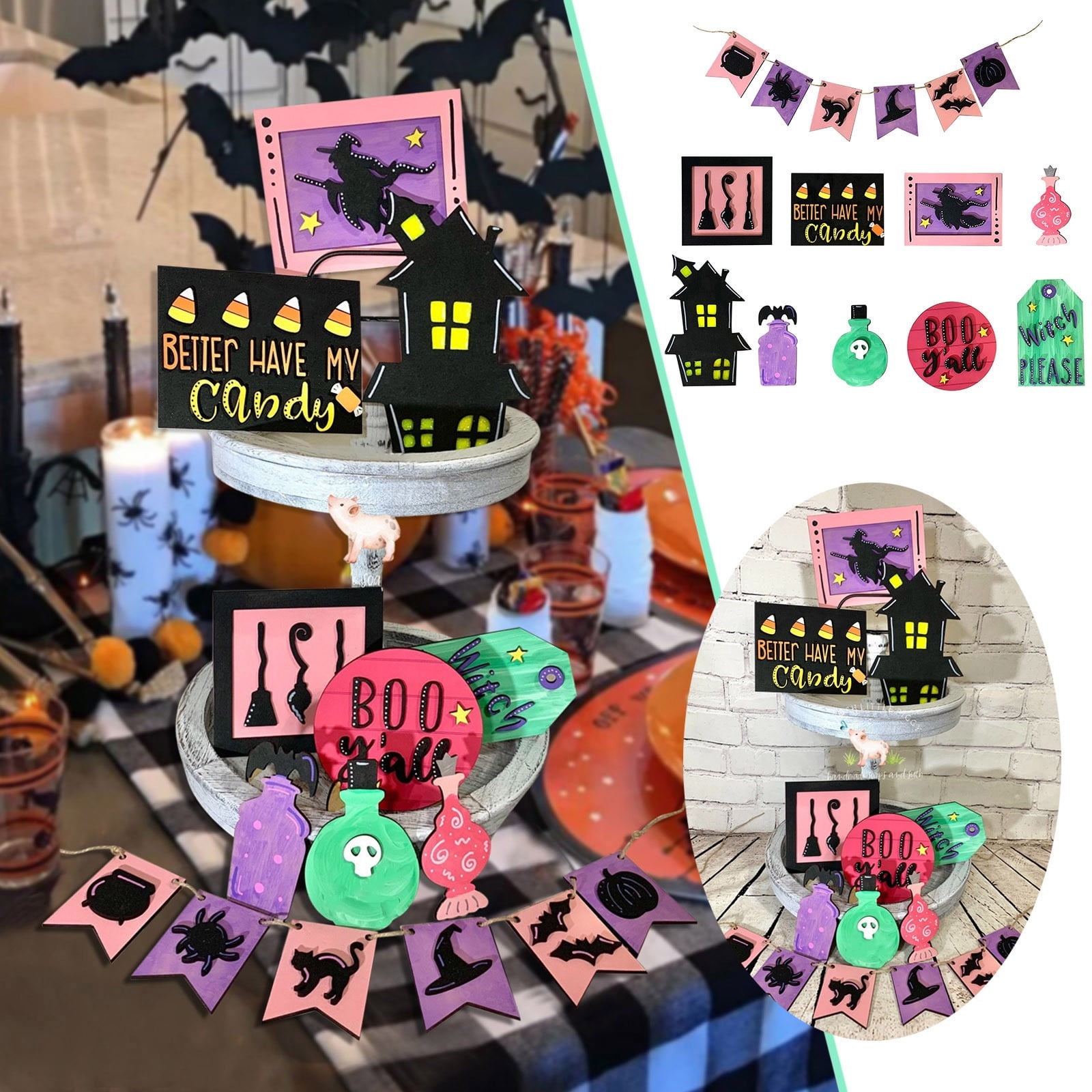 Under 5! Saving! XGFHYJEH Halloween Tabletop Decorations Indoor