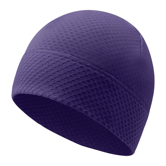 Under$5 Skull Cap Unisex Honeycomb Fleece Lined Thermal Beanie Hat Windproof Stretchy Skull Cap Warm Winter Outdoor Sports Headwear Cycling Gsakboxl