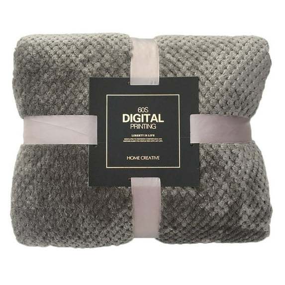 Under $5 Throw Blanket, Multicolor Fleece Blanket, Soft Warm Plaid Fleece Bed Blanket, Thick Breathable Throw for Sofa Couch, Lightweight, by CLOUDQI