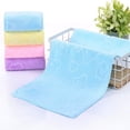 thumbnail image 1 of Towel Warmer Qwtwty Bear Embossed Towel Absorbent Fiber Towel Color Towel Powder Purple Blue Yellow Four Colors Optional, 1 of 1