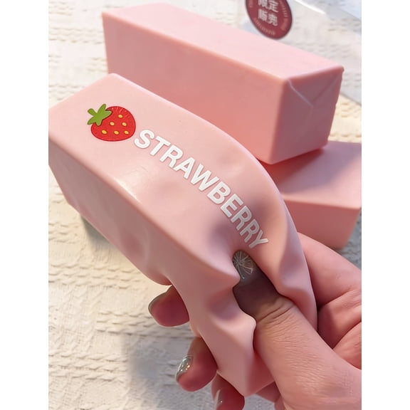 Under 5 Toys,Slow Rising Butter Strabbery Fidget Toys Adults, Slow Rebound Stress Balls Stress Relief & Fidget Toys for ADHD