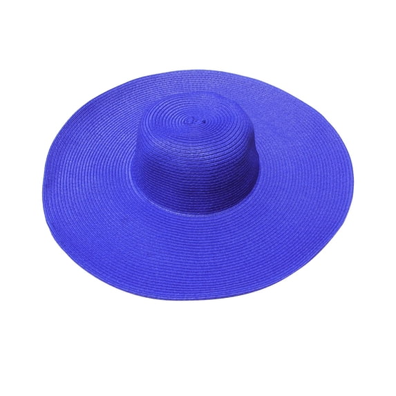 Under$8 Beach Hats For Women Women Solid Color Straw Sun Hat Packable Rollable Wide Soft Brim Beach Hat Elegant Summer Hat for Outdoor Vacation Gsakboxl