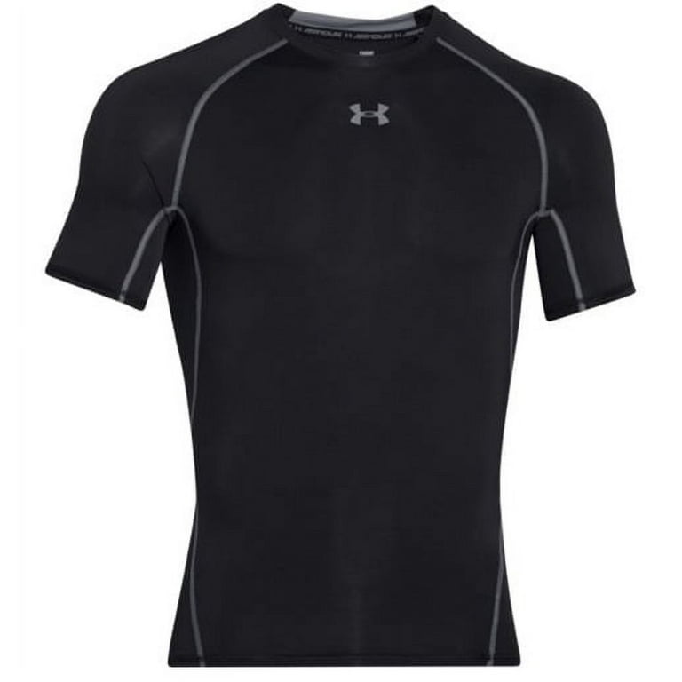 Under Armour 1257468 Men's Black HeatGear S/S Compression Shirt - Size  2X-Large
