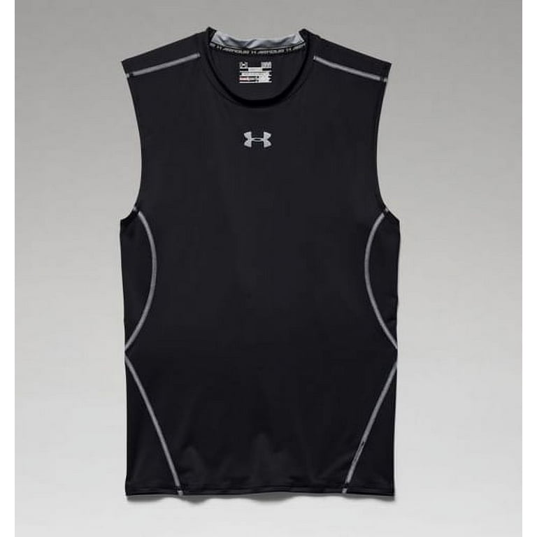 Under Armour 1257469 Men's Black UA HeatGear Sleeveless Compression Shirt -  2XL