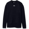 thumbnail image 1 of Under Armour 1302159 Men's Hustle Fleece Crewneck Sweatshirt - Black White, 1 of 4