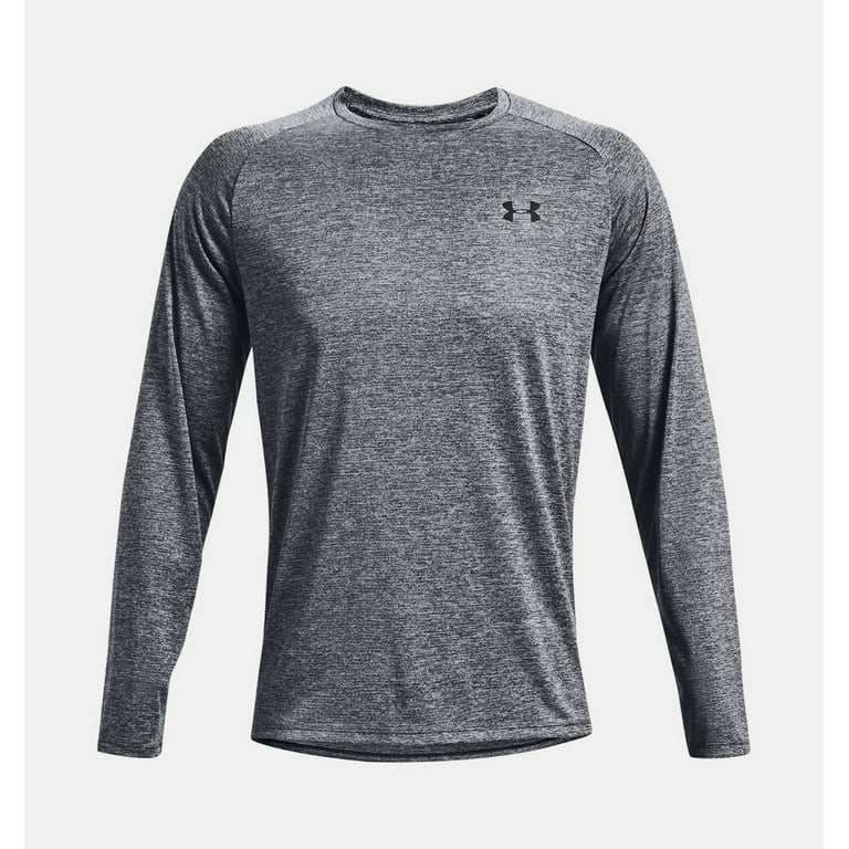 Under Armour 1328496012SM Tech Mens Size Small Gray Long-Sleeve Shirt