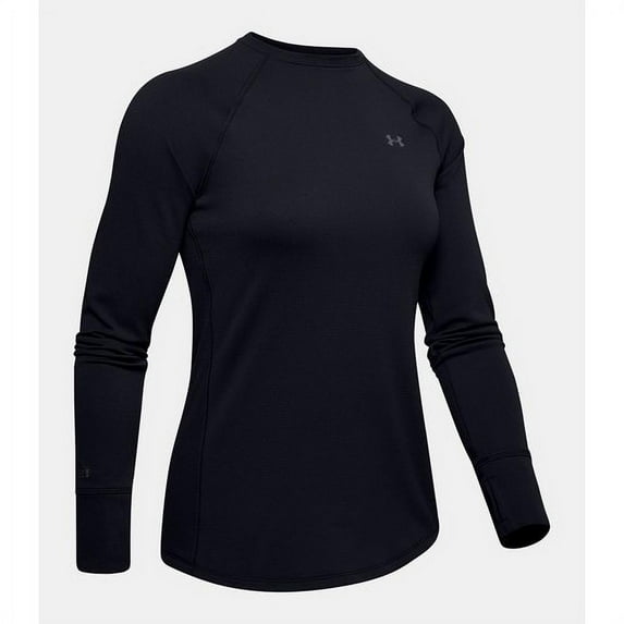 Under Armour 13433210012X Base 2.0 Womens 2XL Black Baselayer Crew L/S Shirt