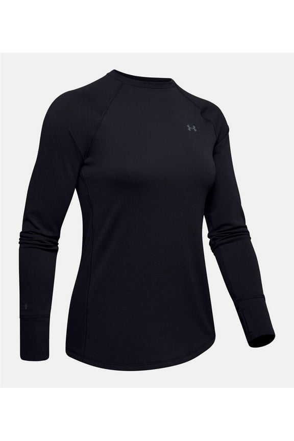 1343321001MD Base 2.0 Womens M Black Baselayer Crew L/S Shirt