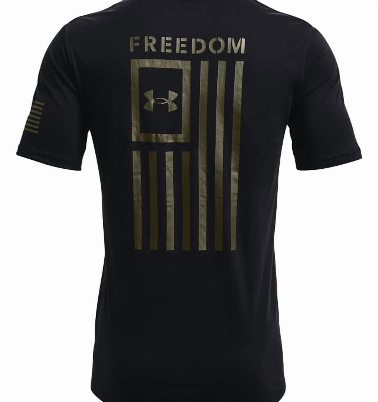 Under Armour 1370810004LG New Freedom Flag Black/Green Size LG Mens T-Shirt