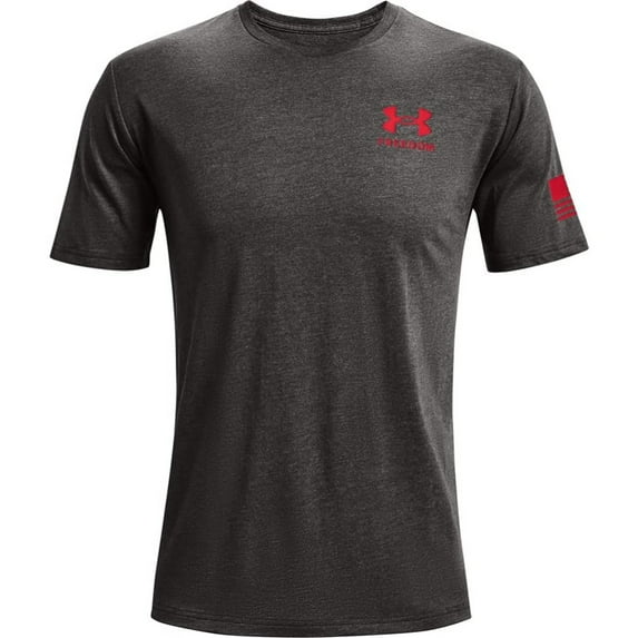 Under Armour 1370810019SM New Freedom Flag Charcoal Size SM Mens T-Shirt
