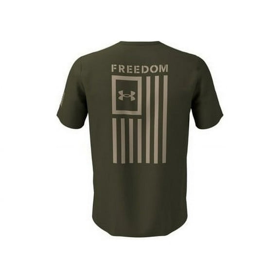 Under Armour 1370810390MD New Freedom Flag Marine OD Green Size MD Mens T-Shirt