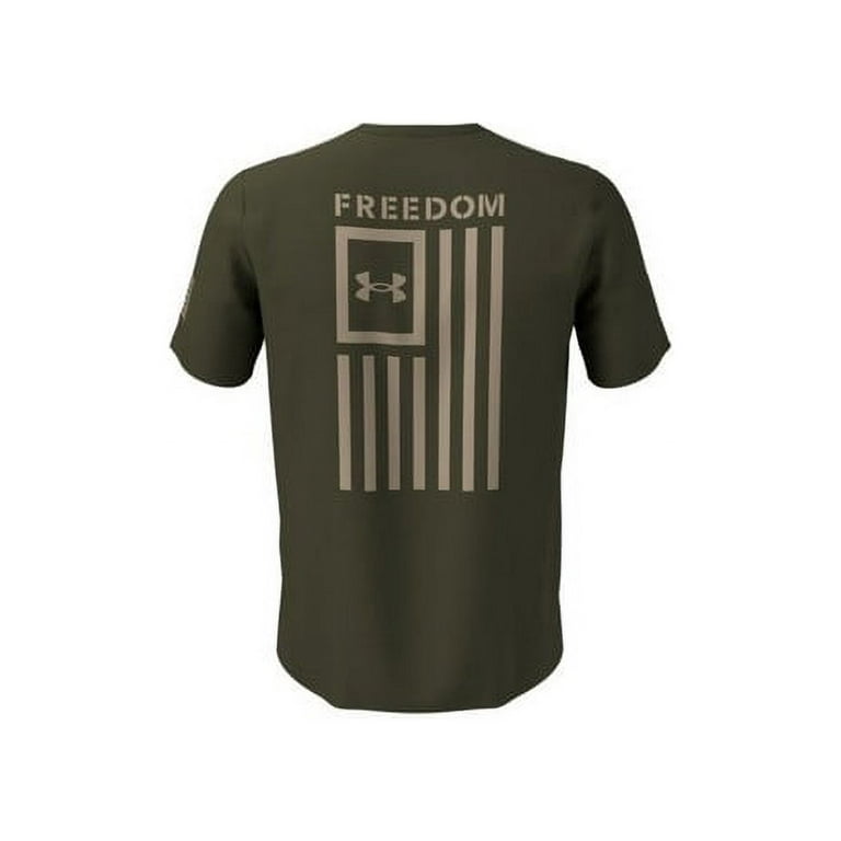 Under Armour 1370810390XL New Freedom Flag Marine OD Green Size XL Mens  T-Shirt 