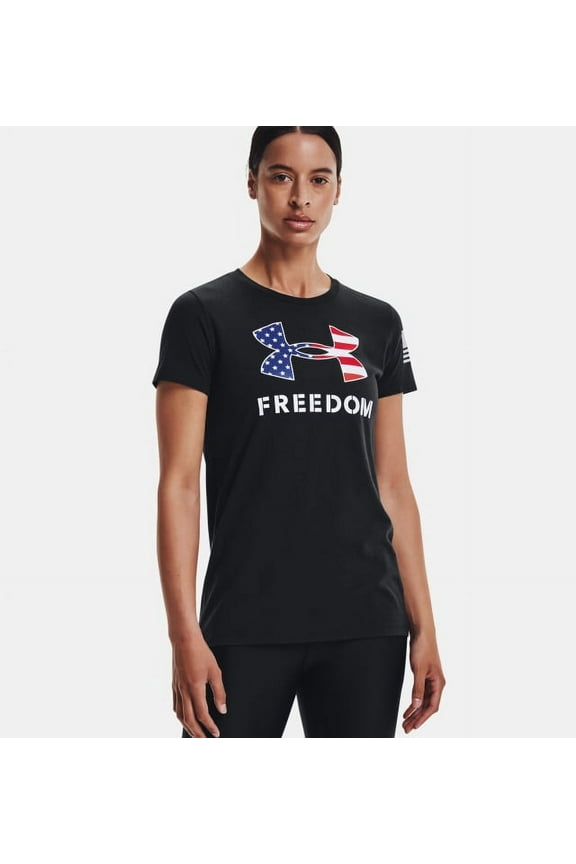 1370815-002-XXL New Women's Freedom Logo Black Size T-Shirt