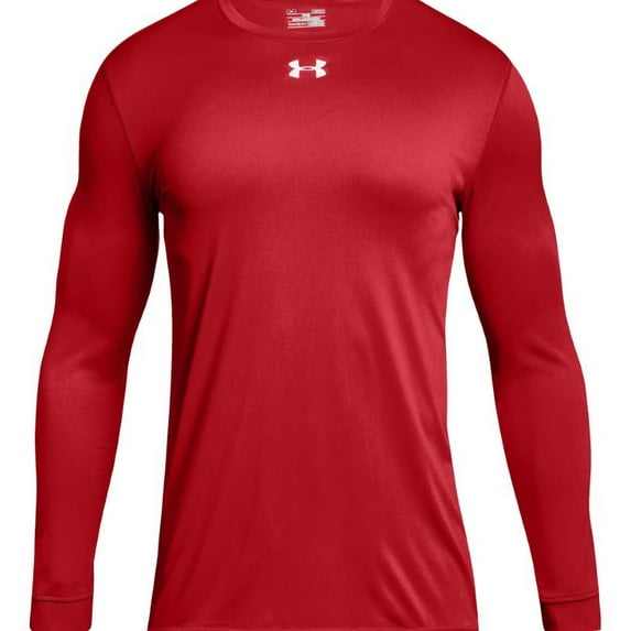 Under Armour 1376843 Men's Team Tech Long-Sleeve T-Shirt - Red White