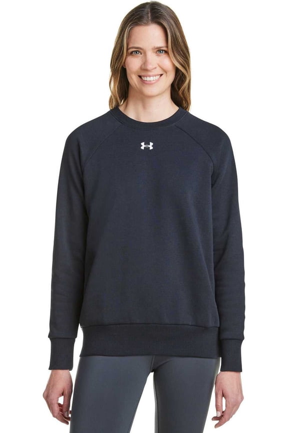 Under Armour 1379508 Ladies' Rival Fleece Sweatshirt - BLACK