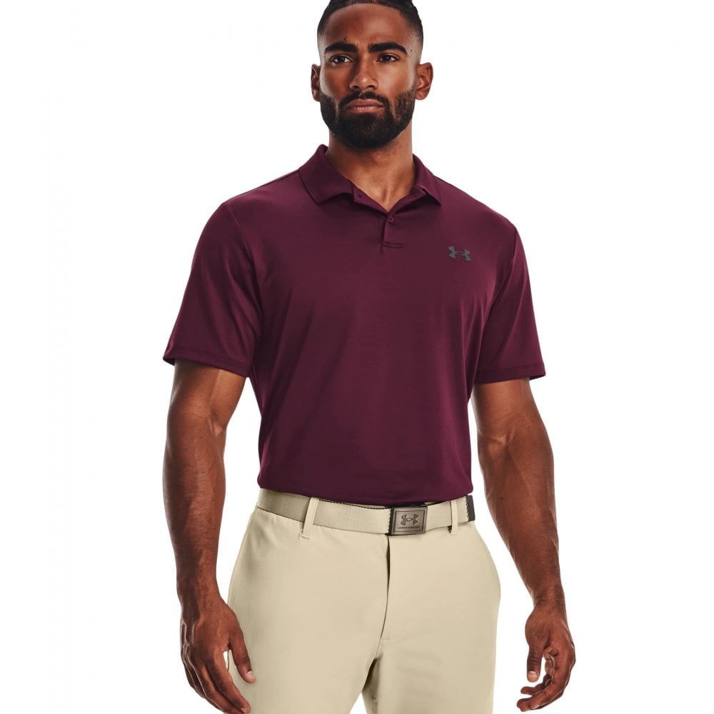 (取寄) アンダーアーマー ゴルフ メンズ パフォーマンス 3.0 ポロ Under Armour Golf men Performance 3.0 Polo Dark Maroon/Pitch Gray Men's Under Armour Performance 3.0 Golf Polo Color: Maroon Size: L