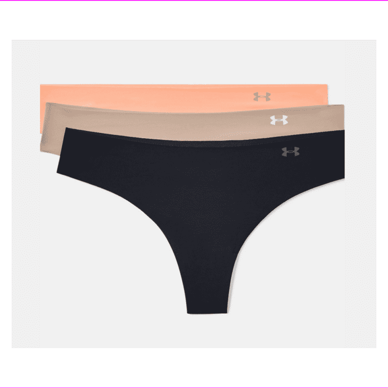 Under Armour 3-Pack Pure Stretch Thong Underwear US Women's Black