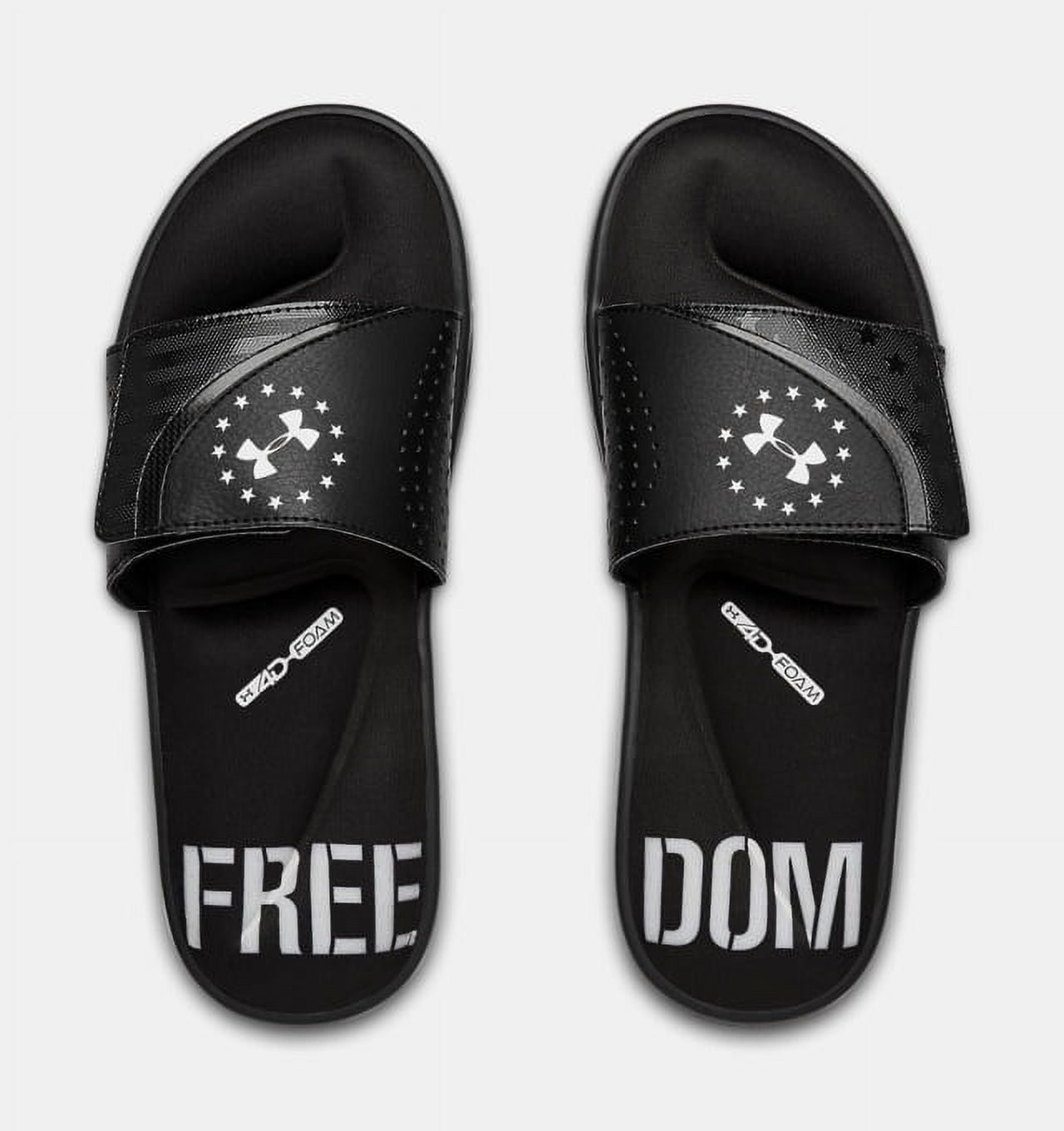 Under Armour Ignite Freedom Slides, Black, Size 7, Mens 