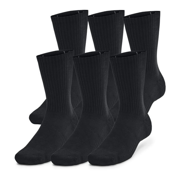 Under Armour 6-Pack Training Cotton Crew Socks Color: Black Size: N/A