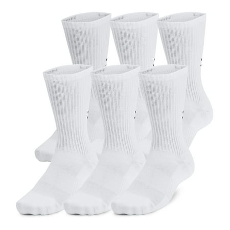Under Armour 6-Pack Training Cotton Crew Socks Color: White Size: N/A price history and forecast - Under Armour 1386315
