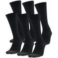 thumbnail image 1 of Under Armour 6 Pairs Socks Size Youth 13.5-4 Tech Crew Black Kids Boy's UA, 1 of 7