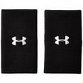 thumbnail image 1 of Under Armour 6 Performance Wristband, Black/White, One Size, 1 of 2