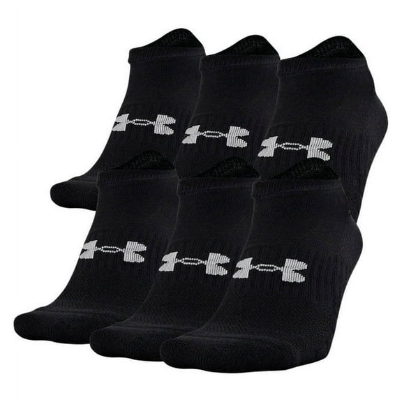 Under Armour 730-U6725P6-001 Training Men's Size 8-12 Black Socks (6 Pack)
