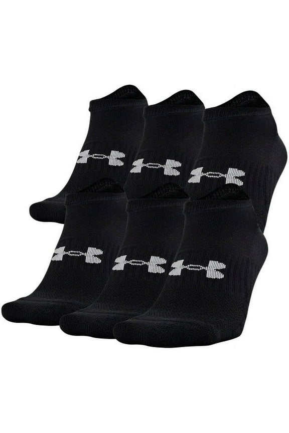 730-U6725P6-001 Training Men's Size 8-12 Black Socks (6 Pack)