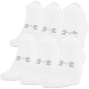 UNDER ARMOUR 730-U6725P6-170 White Men's Size 8-12 Sweat Wicking No Show Socks