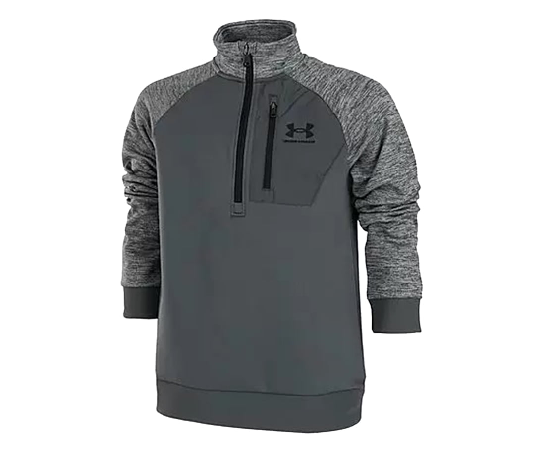 Under Armour AF Half Zip Sweatshirt Boys Active Sweaters Size S Color Charcoal